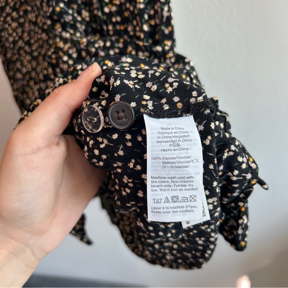 Madewell Button-Wrap Dress in Playground Posies Size Small - Picture 5 of 7